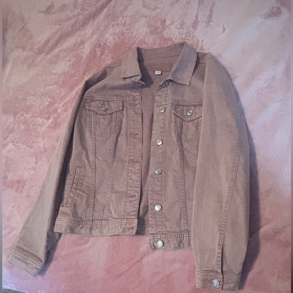 Maurices Dusty Rose Jean Jacket Size Large